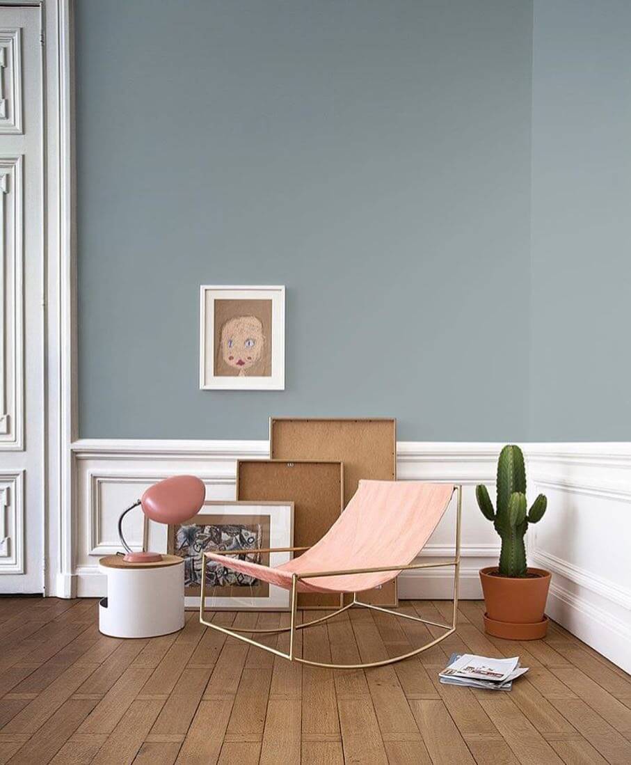 Soothing Teal Walls Provide a Calm Base for Pastels