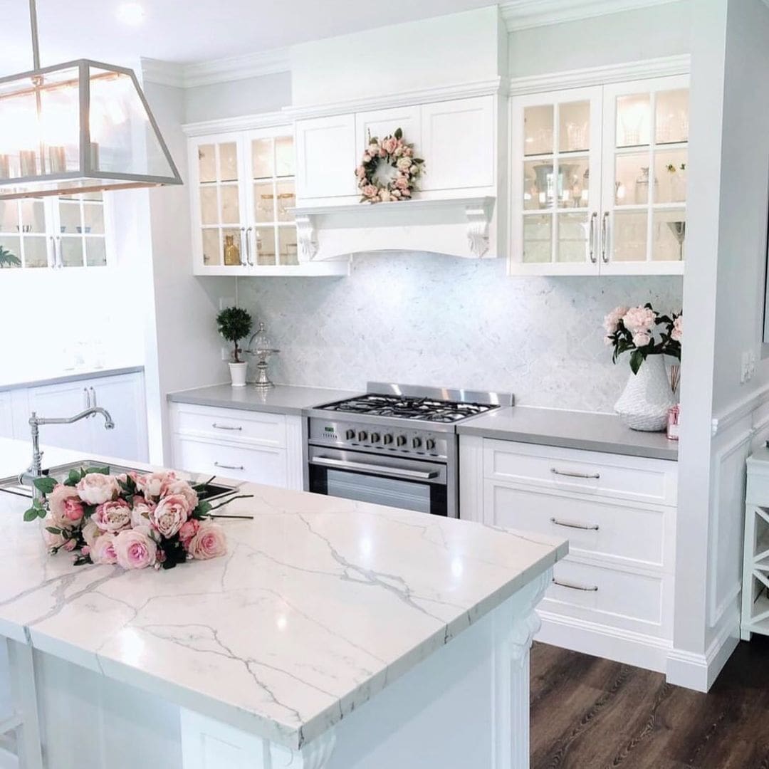White Drawers with Subtle Silver Pulls for a Minimalist Touch