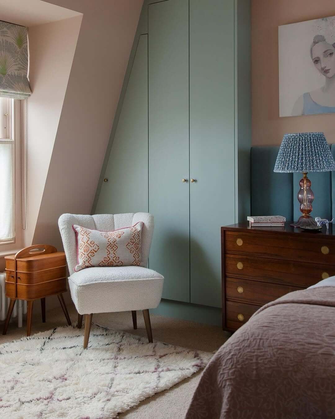 Textured Bouclé Chair Creates a Welcoming Nook