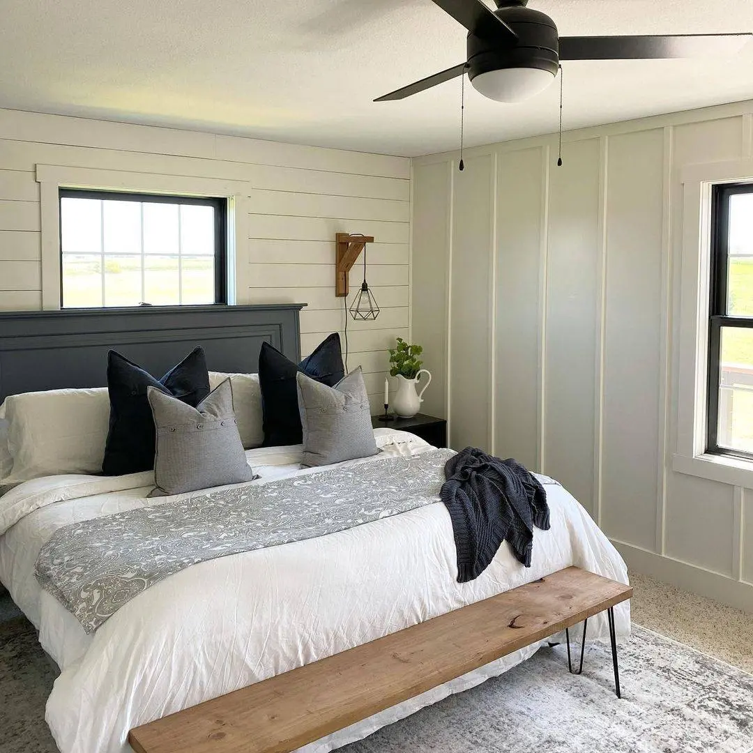 Dark Paneled Walls Add Subtle Architectural Interest