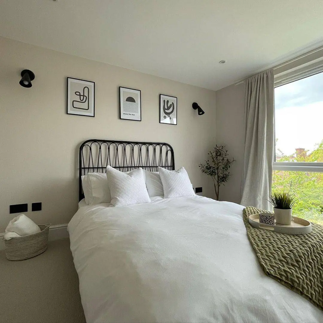 Frame Your Headboard with Abstract Art Prints