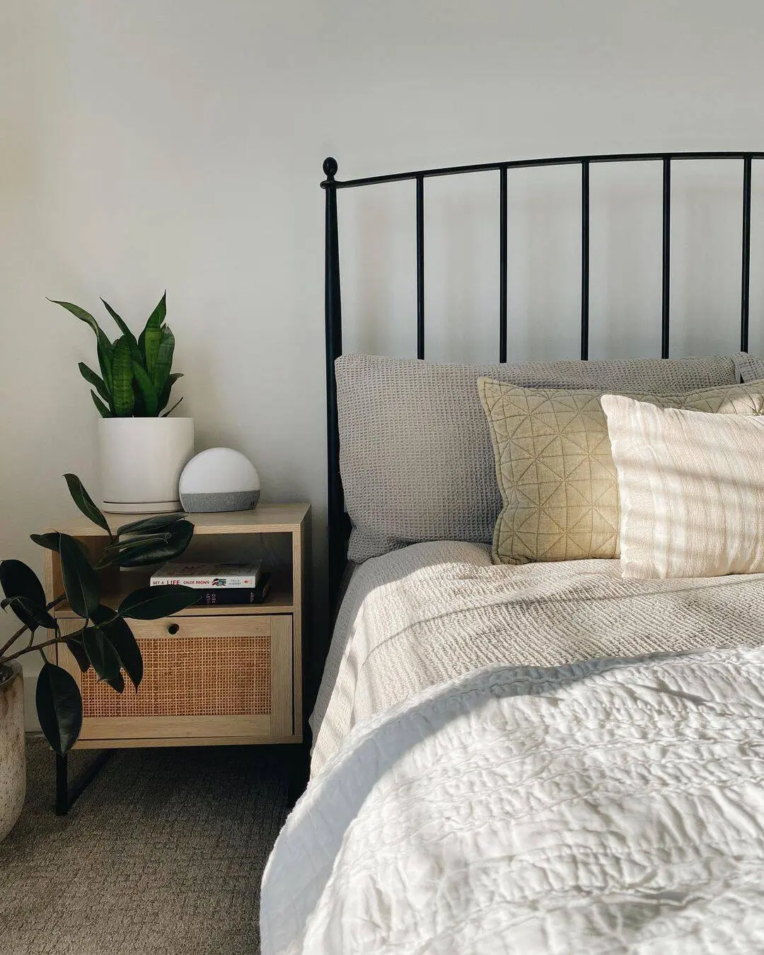 Bring Warm Texture with a Rattan-Fronted Nightstand