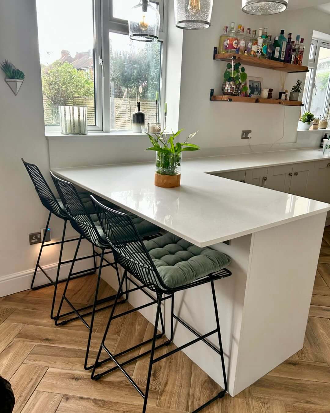 Wireframe Bar Stools Add Open Airiness to Your Island