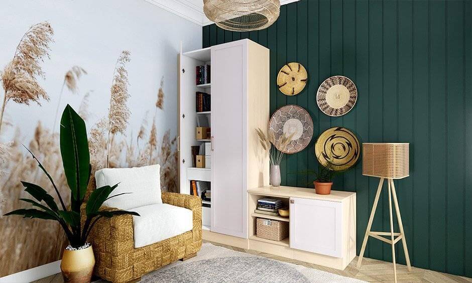 Woven Wall Plates Add Global Texture to Paneled Walls