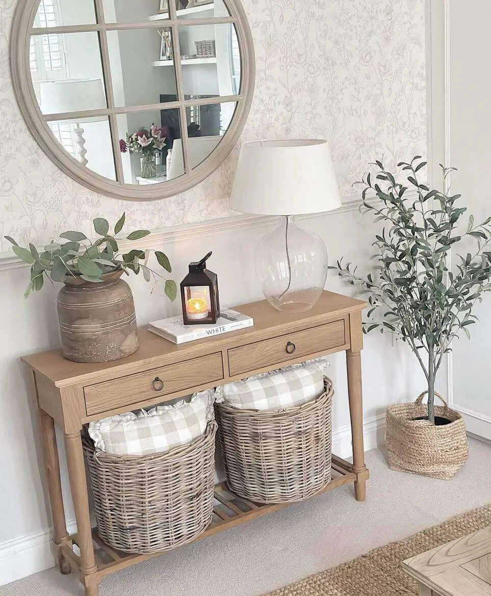 Round Mirror with Panes Reflects Light and Decor