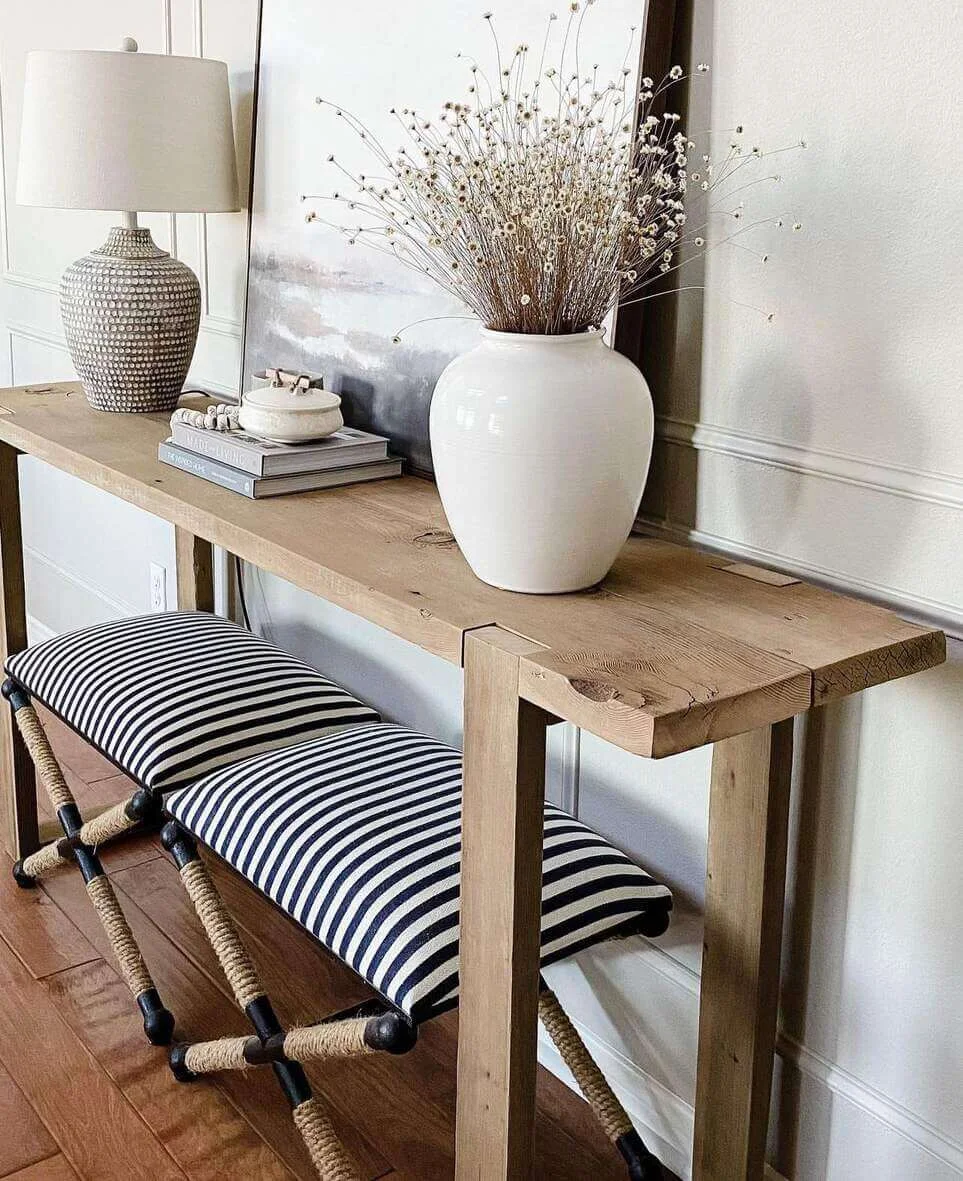 Layered Lamp and Books Add Tactile Interest