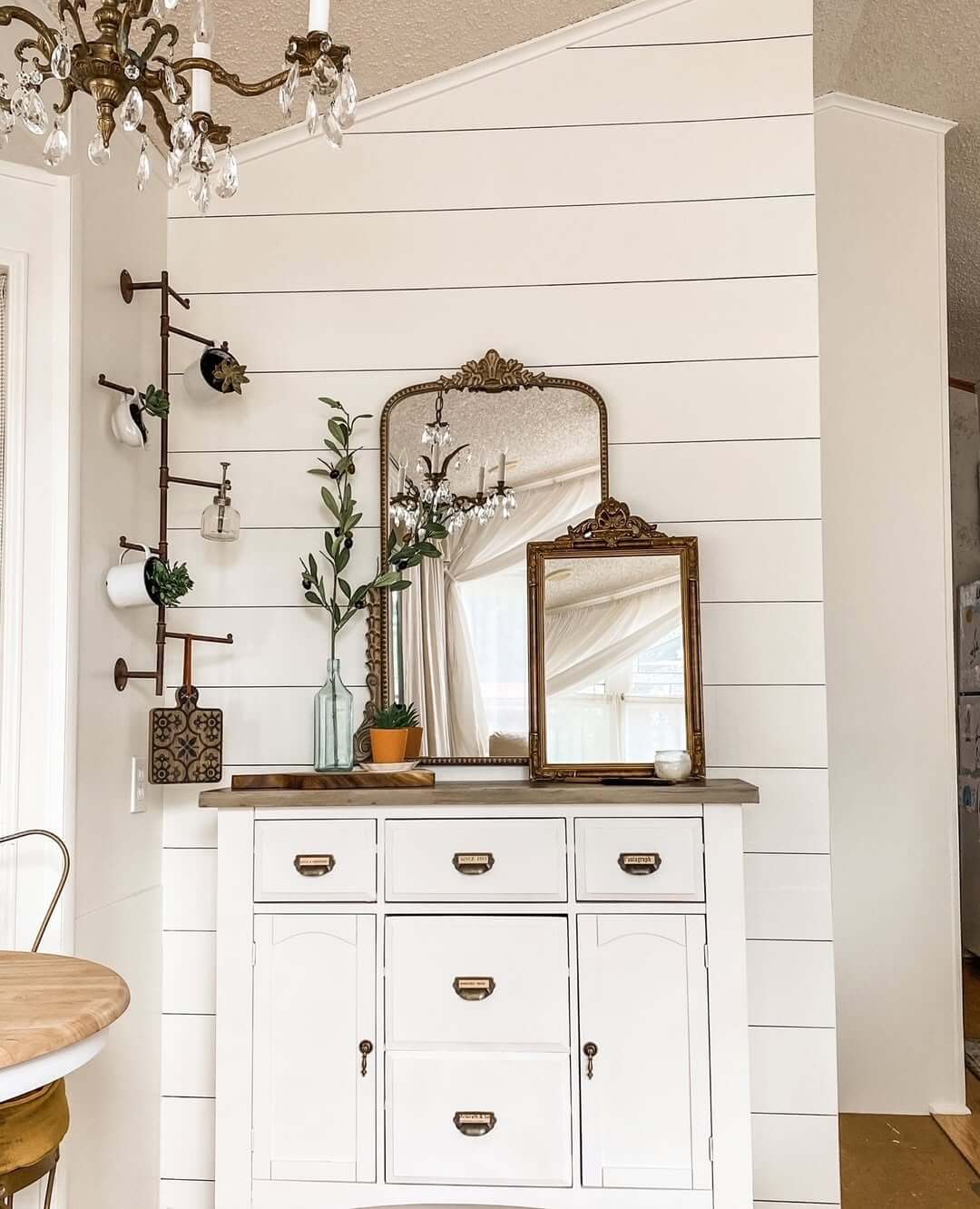 Ornate Gold Mirror Adds Vintage Charm and Reflects Light