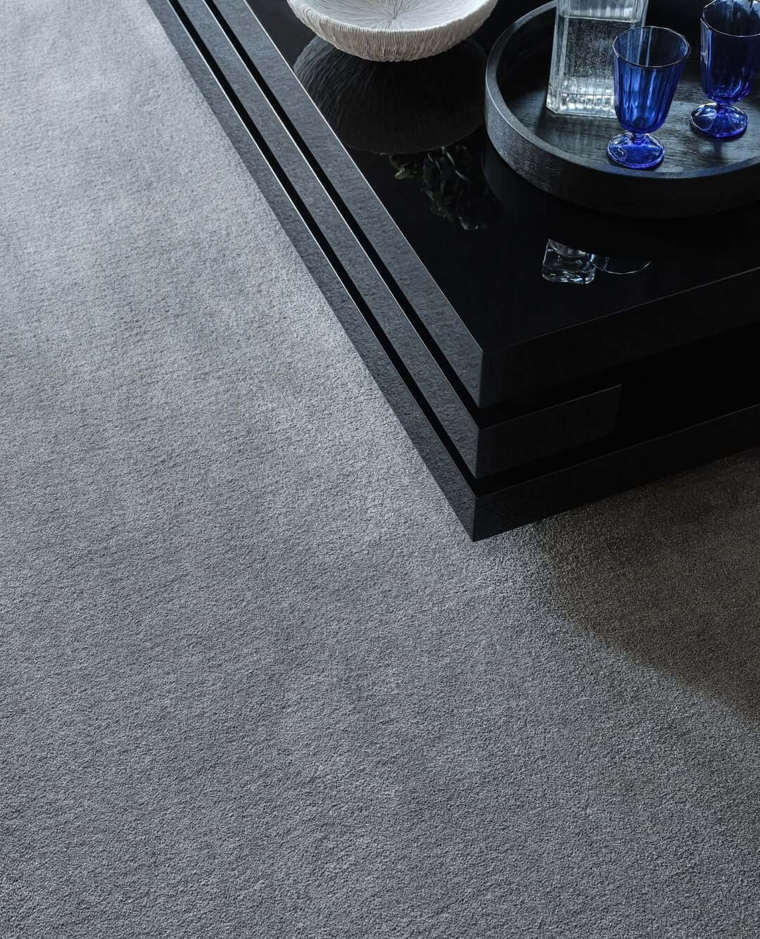 Textured Gray Carpet for a Soft Foundation