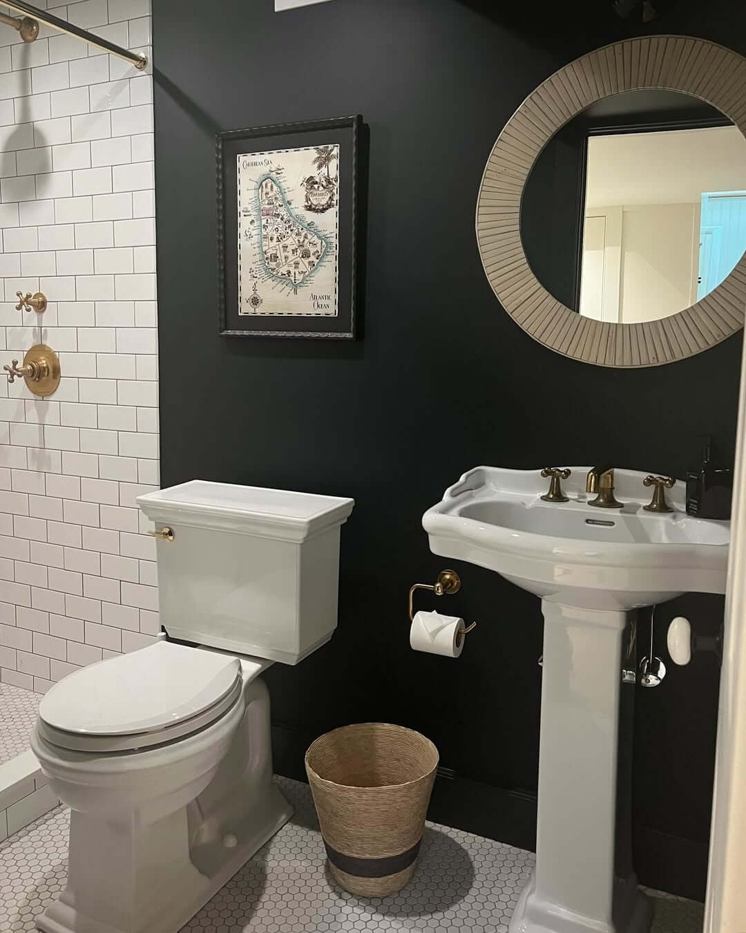 Personalize a Dark Wall with a Framed Map