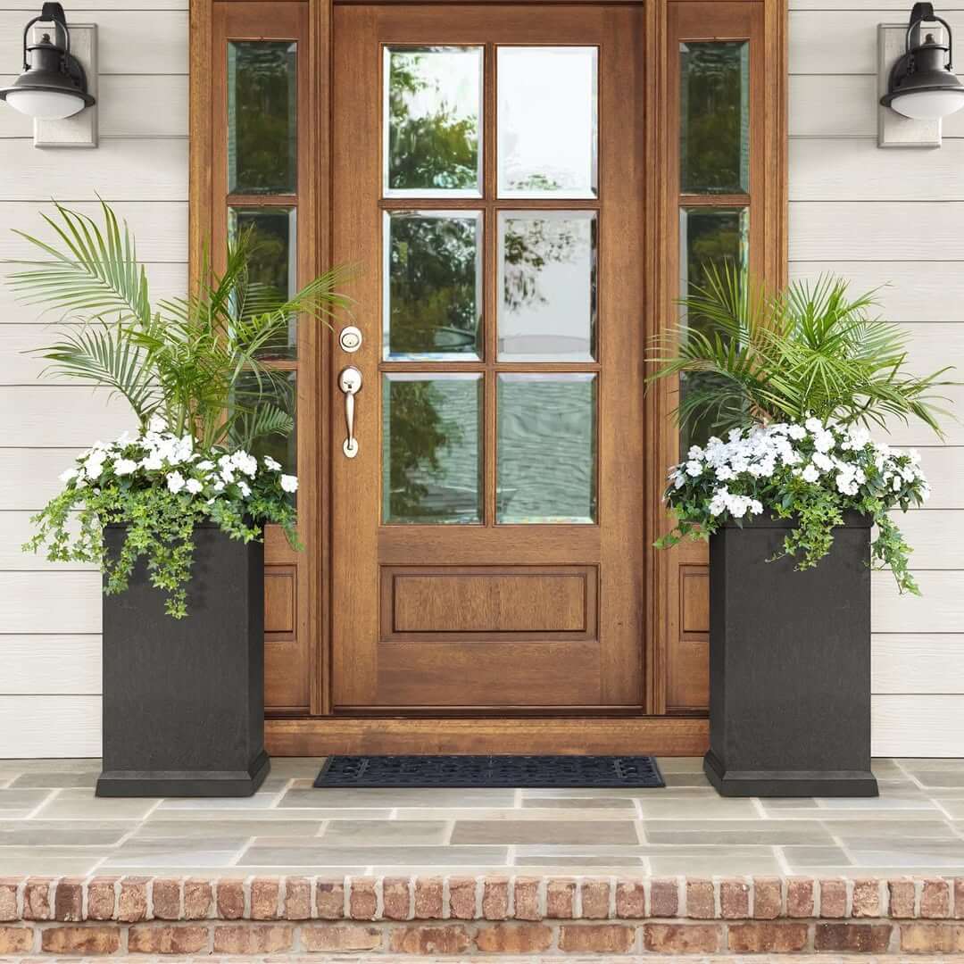 Frame Your Doorway with Tall Planters for Instant Curb Appeal