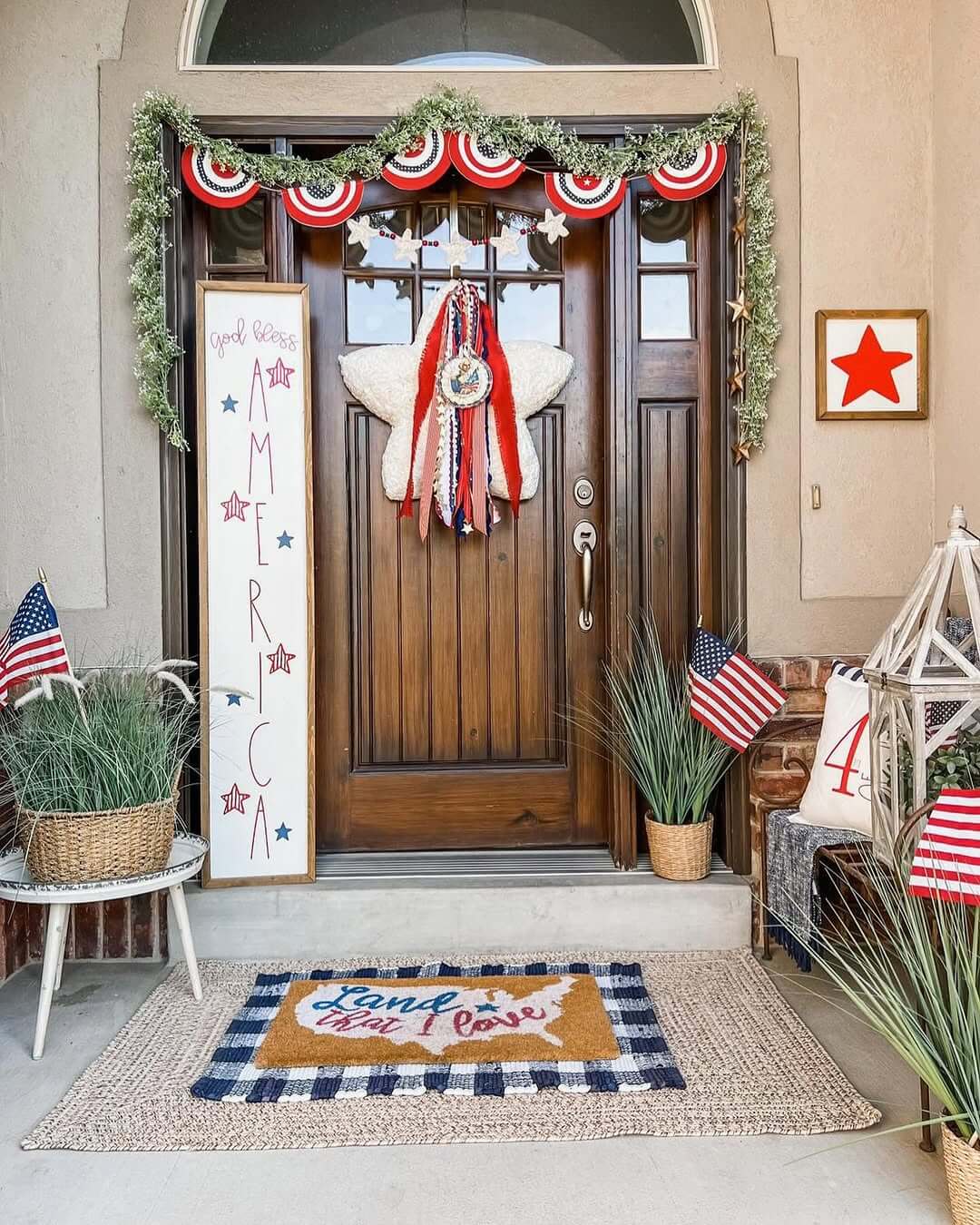 Layer Doormats for Festive Texture and Patriotic Flair