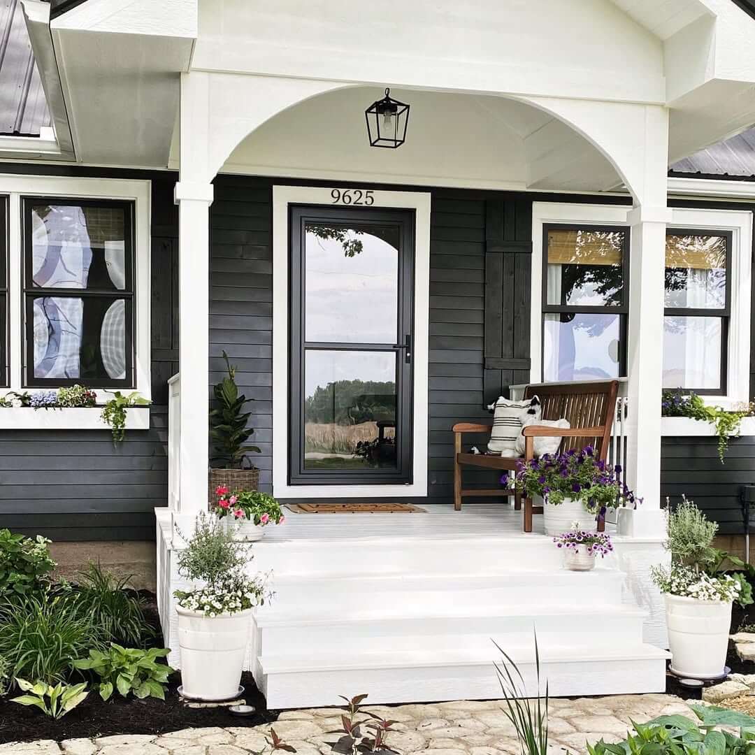 Window Boxes Add Color To Dark Siding