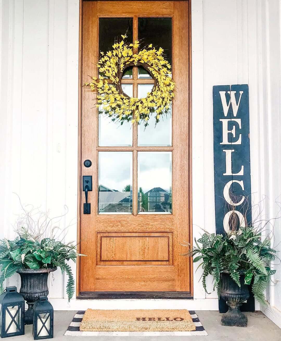 Welcome Guests with a Bright Yellow Wreath