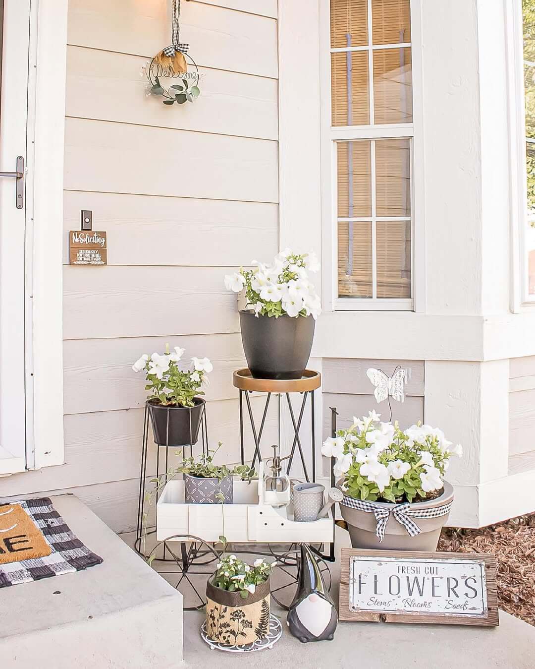 Tiered Plant Stands Create Vertical Greenery