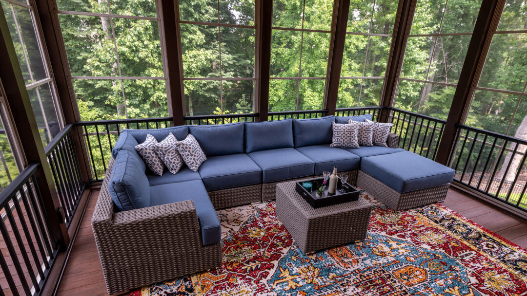Ground Your Seating with an Ornate Patterned Rug