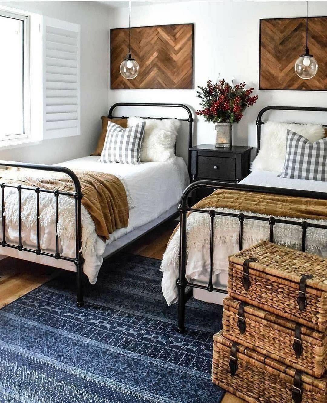 Incorporate Rustic Modernity with Herringbone Wood Panels and Pendant Lights