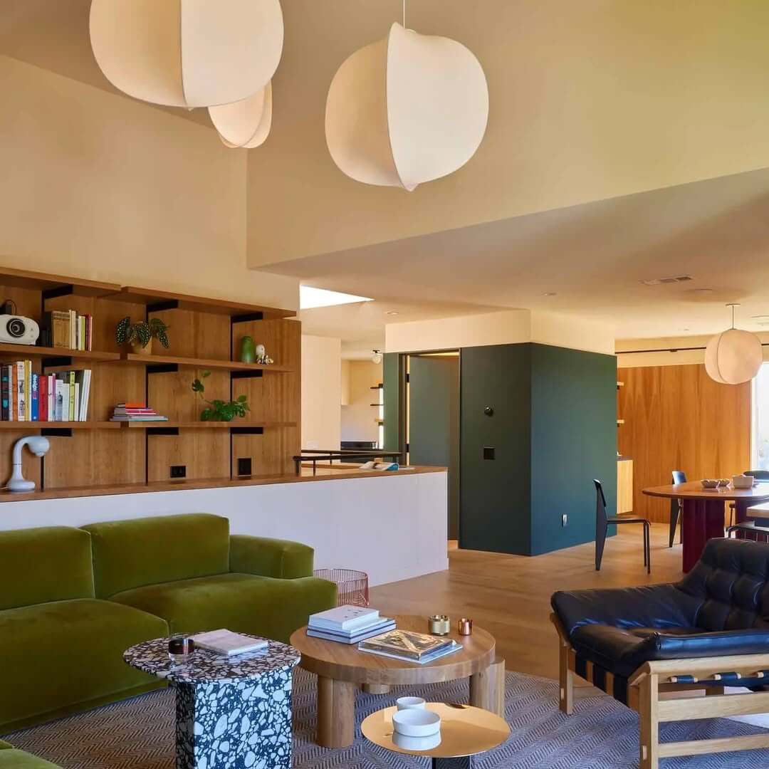 Utilize a Large Wooden Shelving Unit for Display