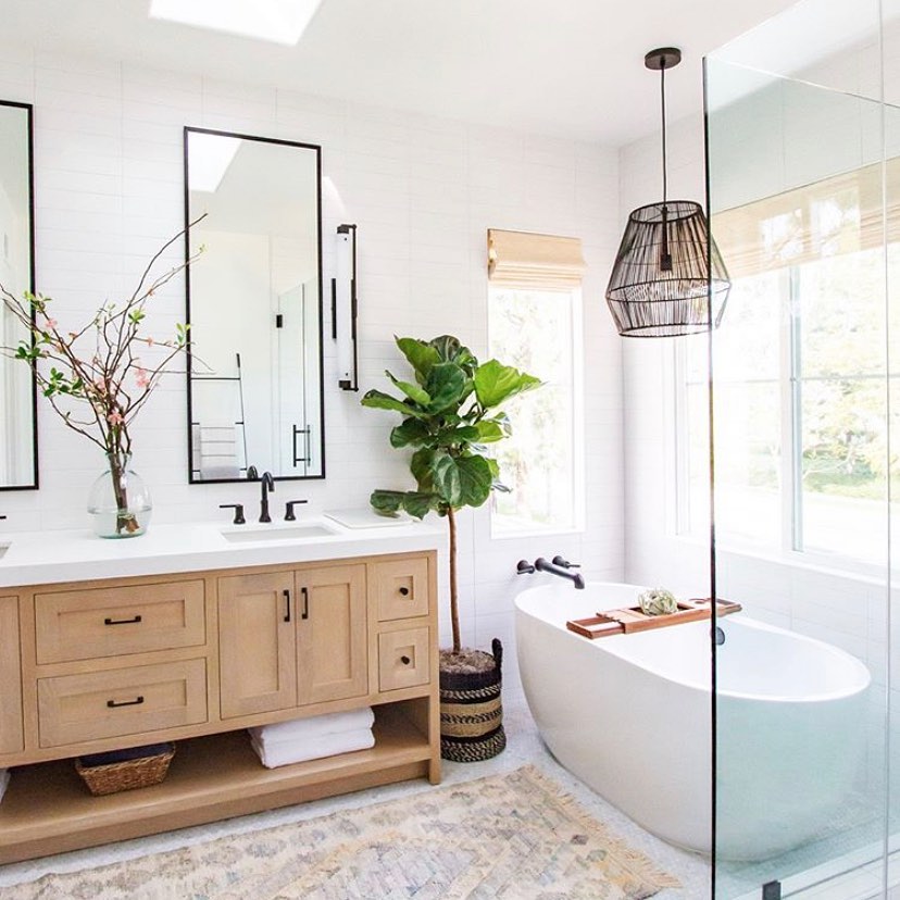 Tall Fiddle Leaf Fig Adds a Natural Vertical Element