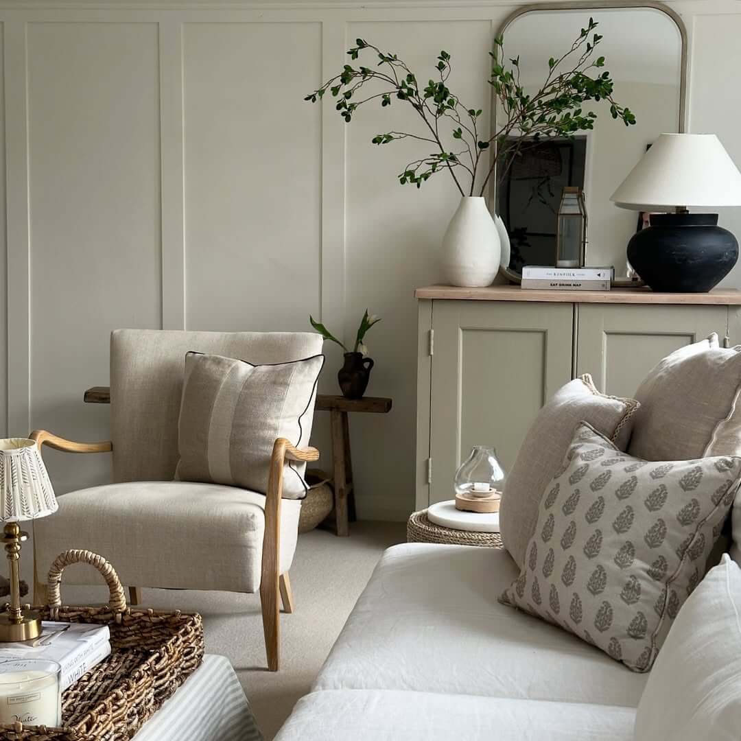 Panelled Walls Create a Subtle Backdrop for Neutral Tones