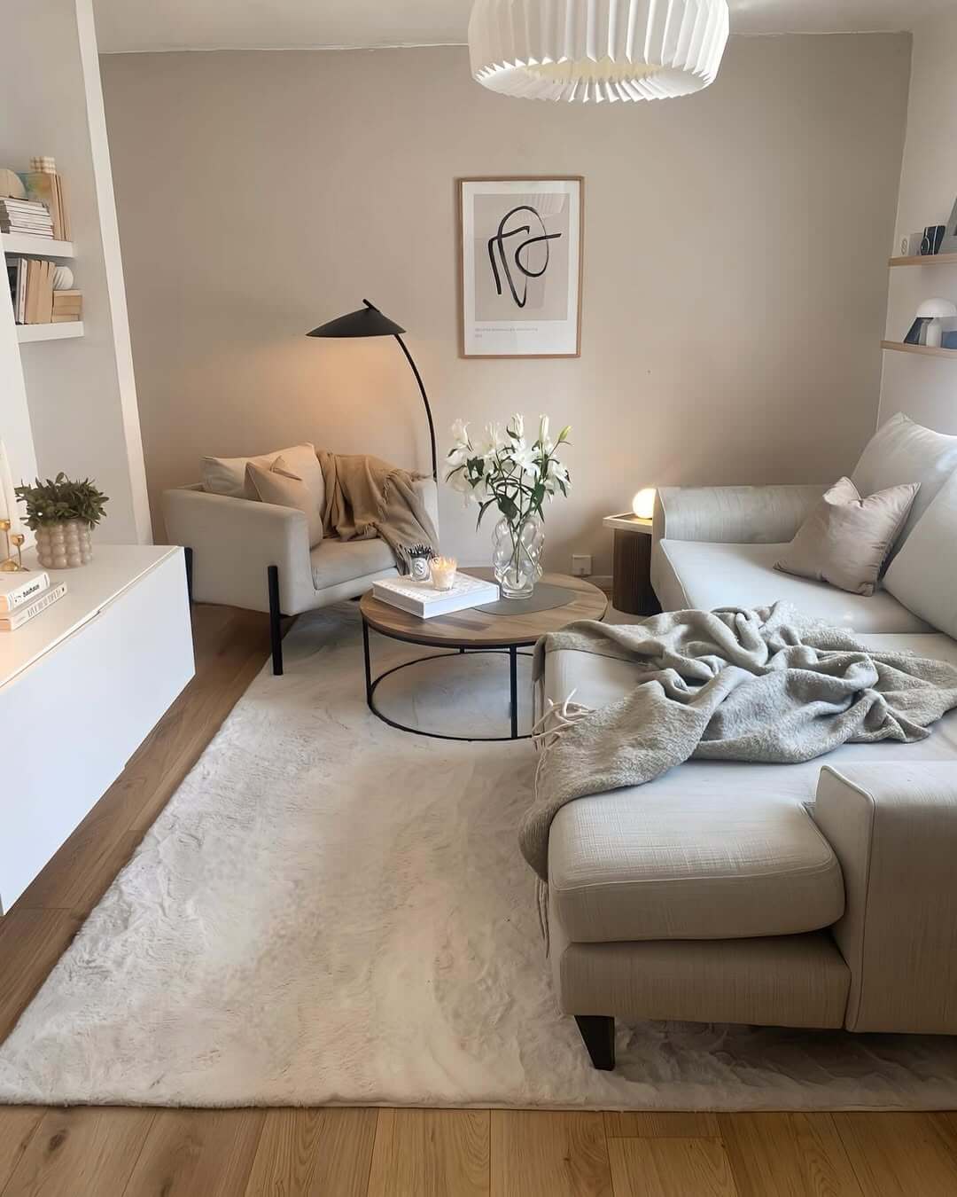 Soft Shag Rug Creates an Airy, Inviting Foundation