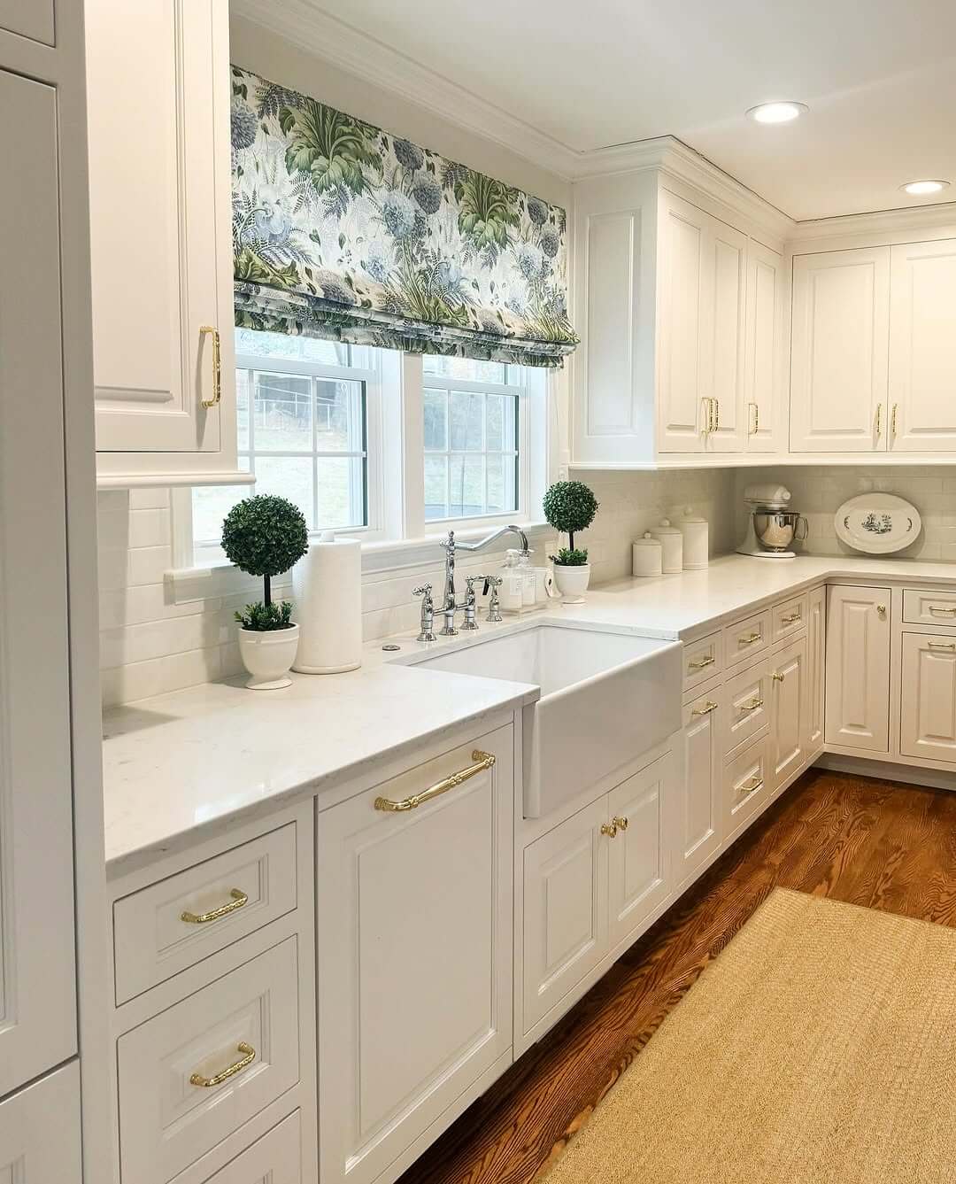 Botanical Roman Shade Adds a Lush Natural Element