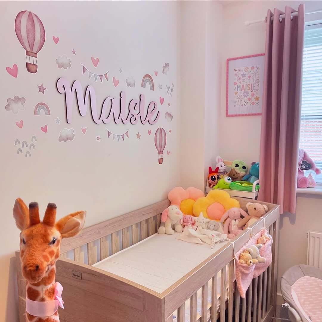 Personalized 3D Wooden Name Sign as a Whimsical Focal Point