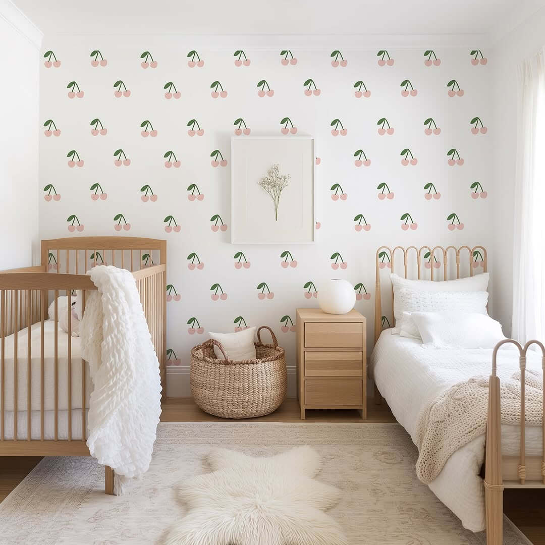 Sweet Cherry Decals Add Playful Whimsy to Nursery Walls