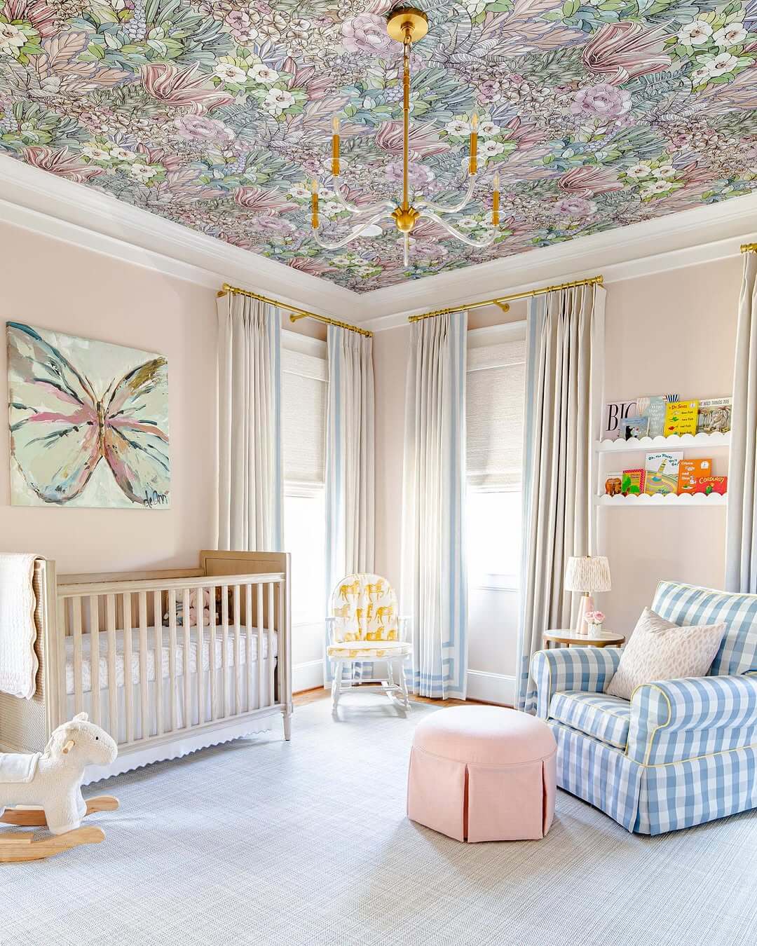 Floral Ceiling Creates an Enchanting Canopy Overhead