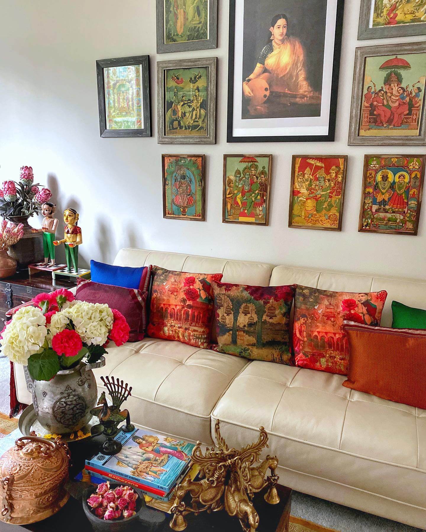 Portraits and Deities for a Richly Layered Gallery Wall