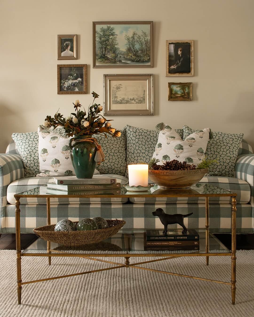 Varied Frame Styles and Sizes for a Rich Gallery Wall