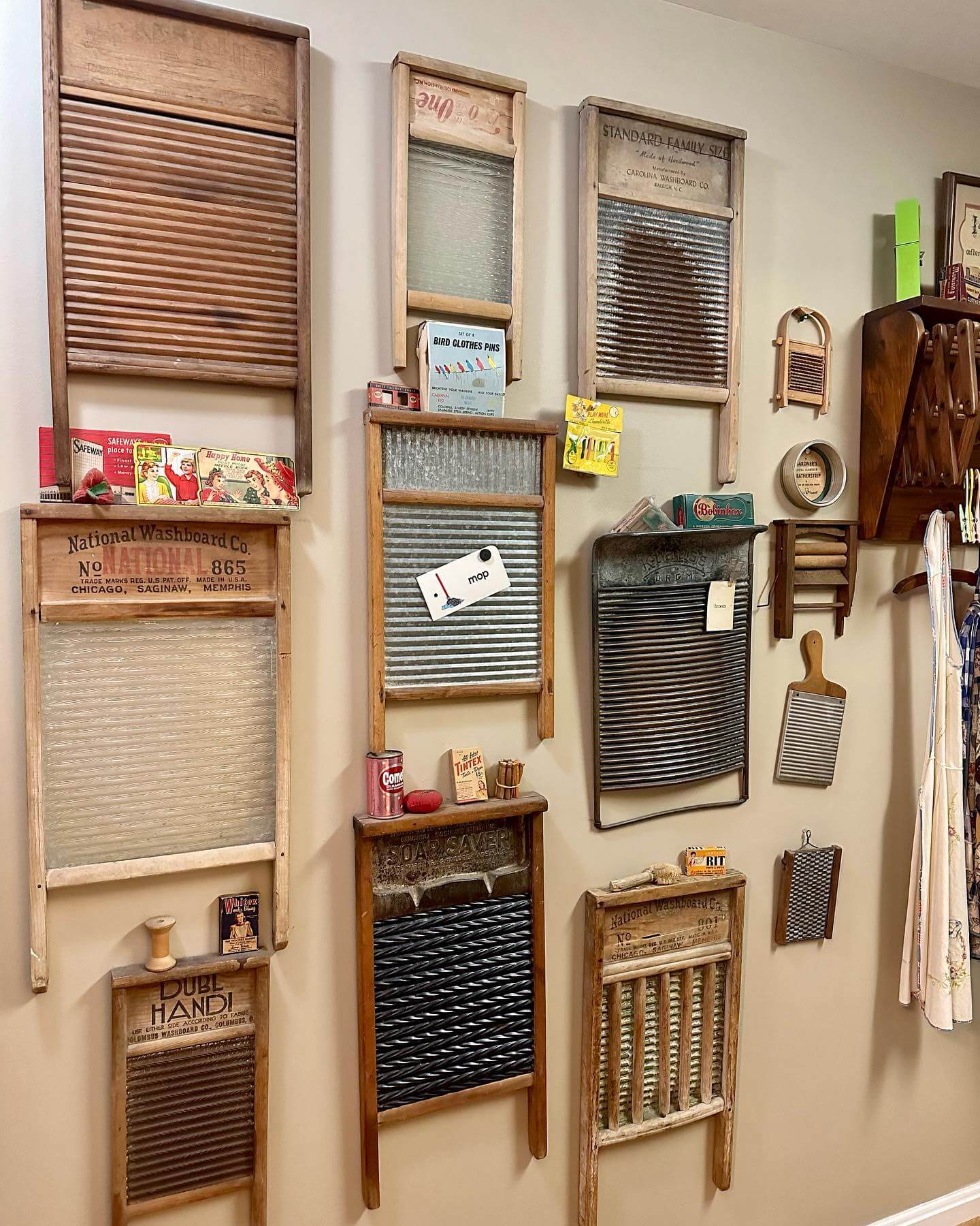Vintage Washboard Textures for a Layered Wall Display
