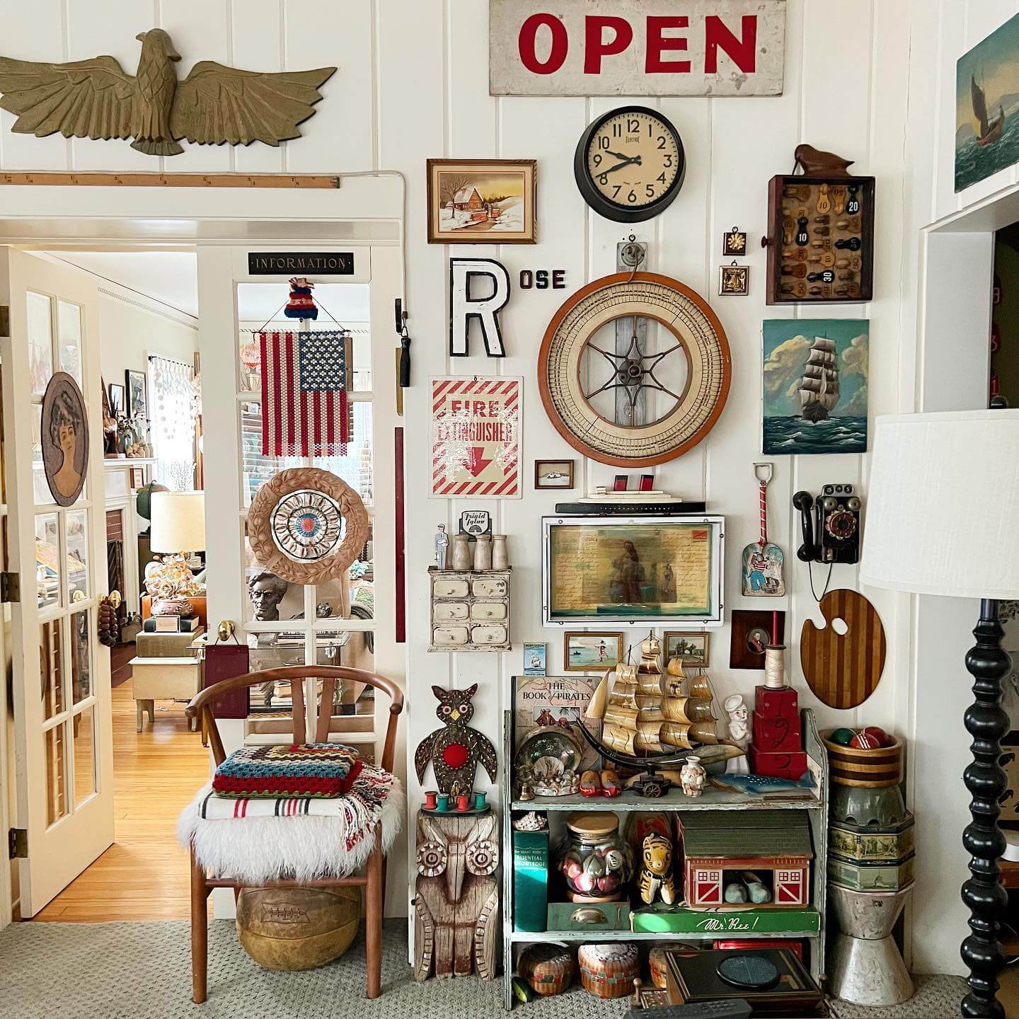 Nautical Art and Ship Models for a Maritime Shelf Display
