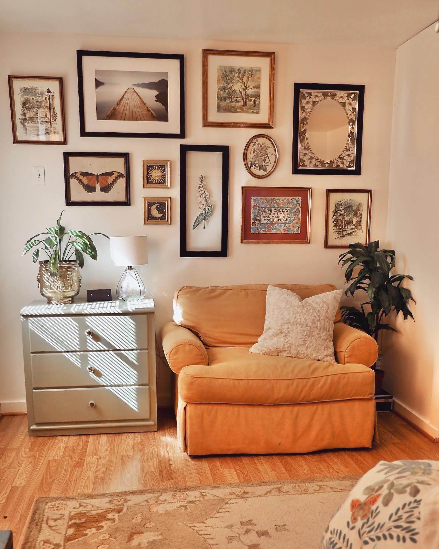 Artwork and Mirror for a Dynamic Gallery Wall