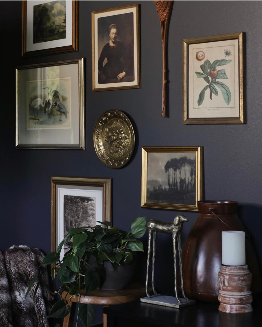 Botanical and Portrait Prints for a Layered Gallery Wall