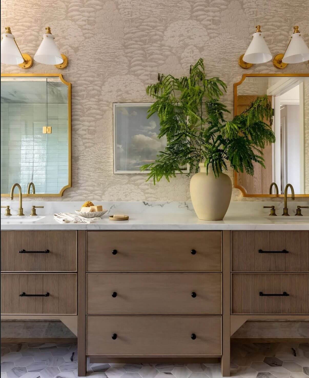 Textured Wallpaper Creates a Dreamy, Layered Backdrop